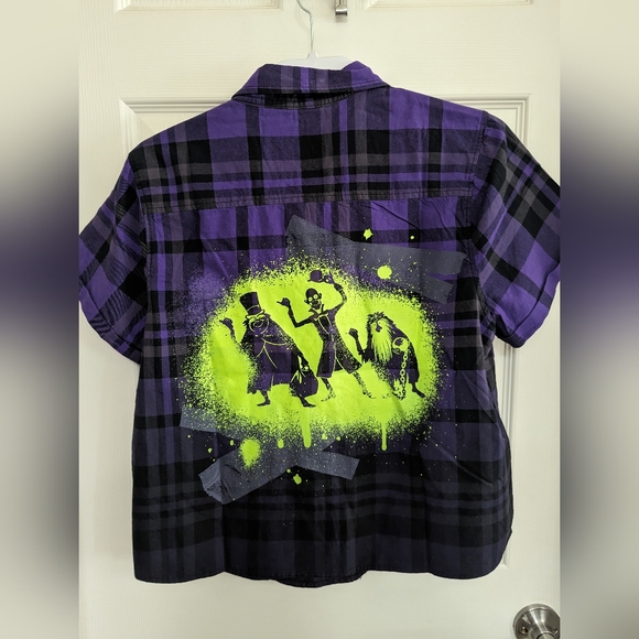 Disney her universe haunted Mansion purple plaid top - Picture 4 of 6